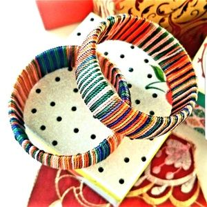 Bangles multicolored with thread work